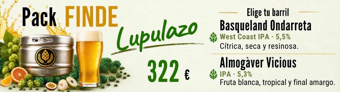 Pack FINDE alquiler grifo cerveza + barril cerveza ipal + transporte